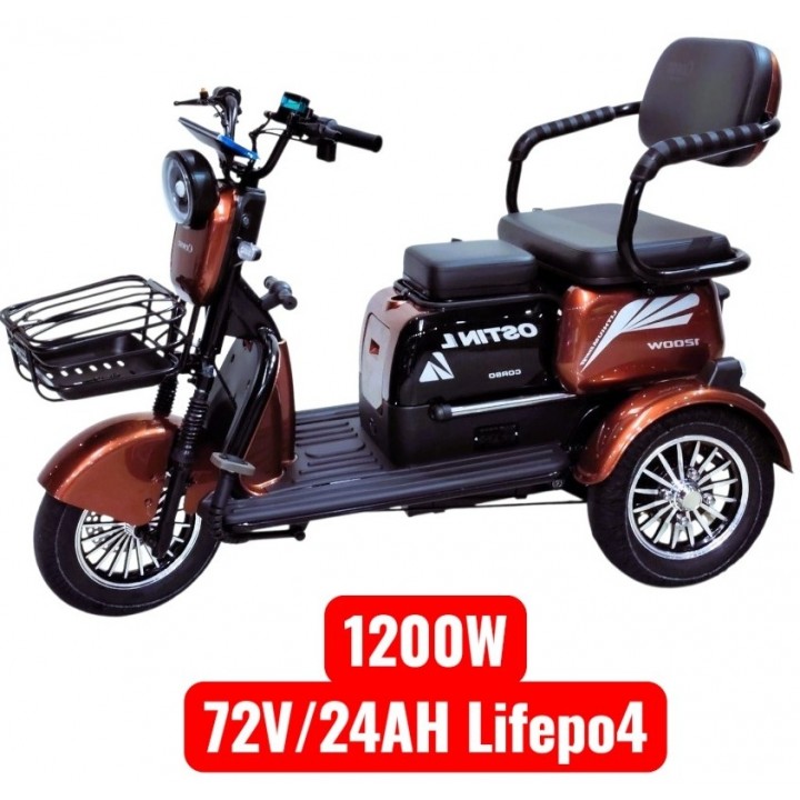 Електричний трицикл Corso OSTIN L NL-934068 (1200W, 72V/24Ah Lifepo4)